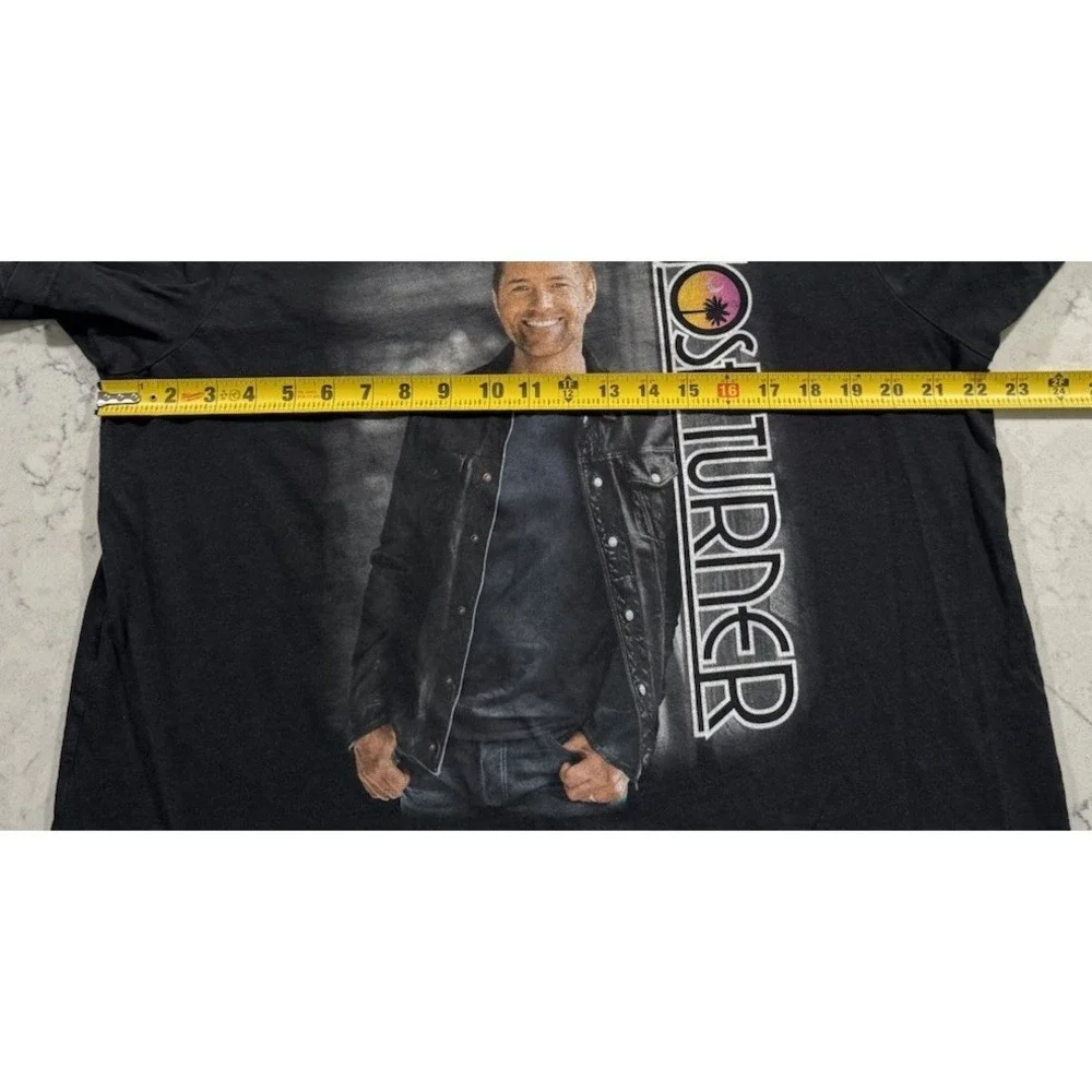 Josh‎ Turner Country Music Tour T-Shirt Unisex XL Black Graphic Double Sided Tee